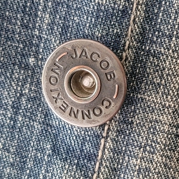 Jacob Connexion Distressed Denim Jacket Size L - Picture 10 of 13